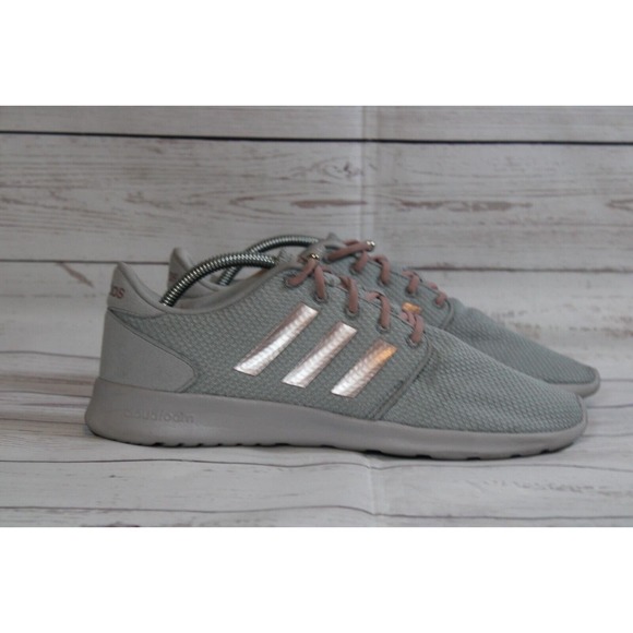 ADIDAS WOMEN'S CLOUDFOAM QT RACER RUNNING SHOES Sz 10 GRANITE COPPER GRAY EE5013 - Picture 2 of 10